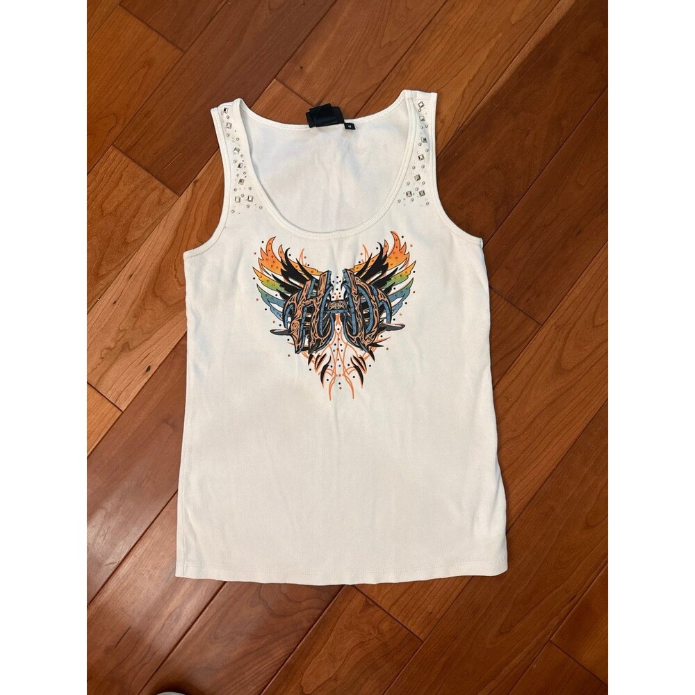 Harley-Davidson Womens Tank Top white size 1W pit to pit 18”